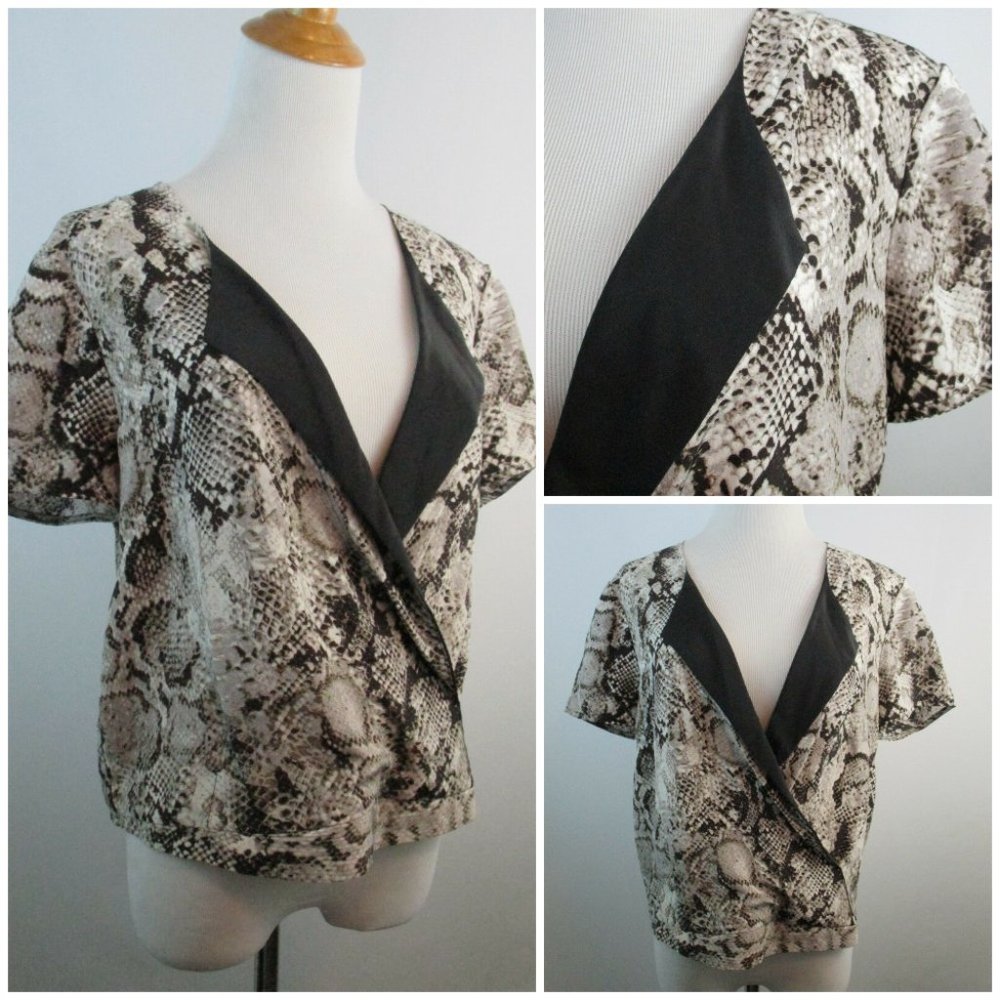 Bcbgmaxazria Multi-Color Python Snake Print Faux … - image 1